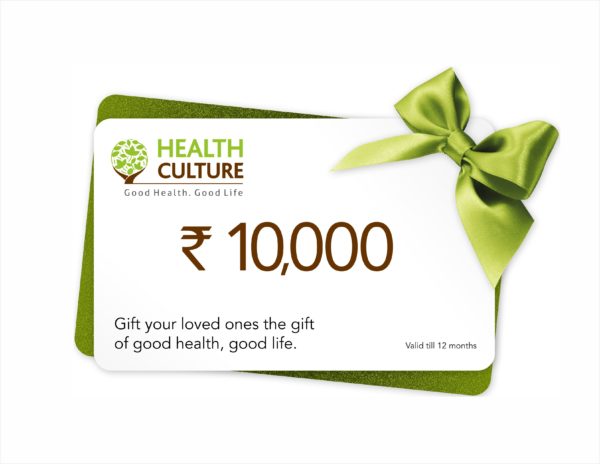 Gift Voucher Coupon - Rs 10,000 - Health Culture