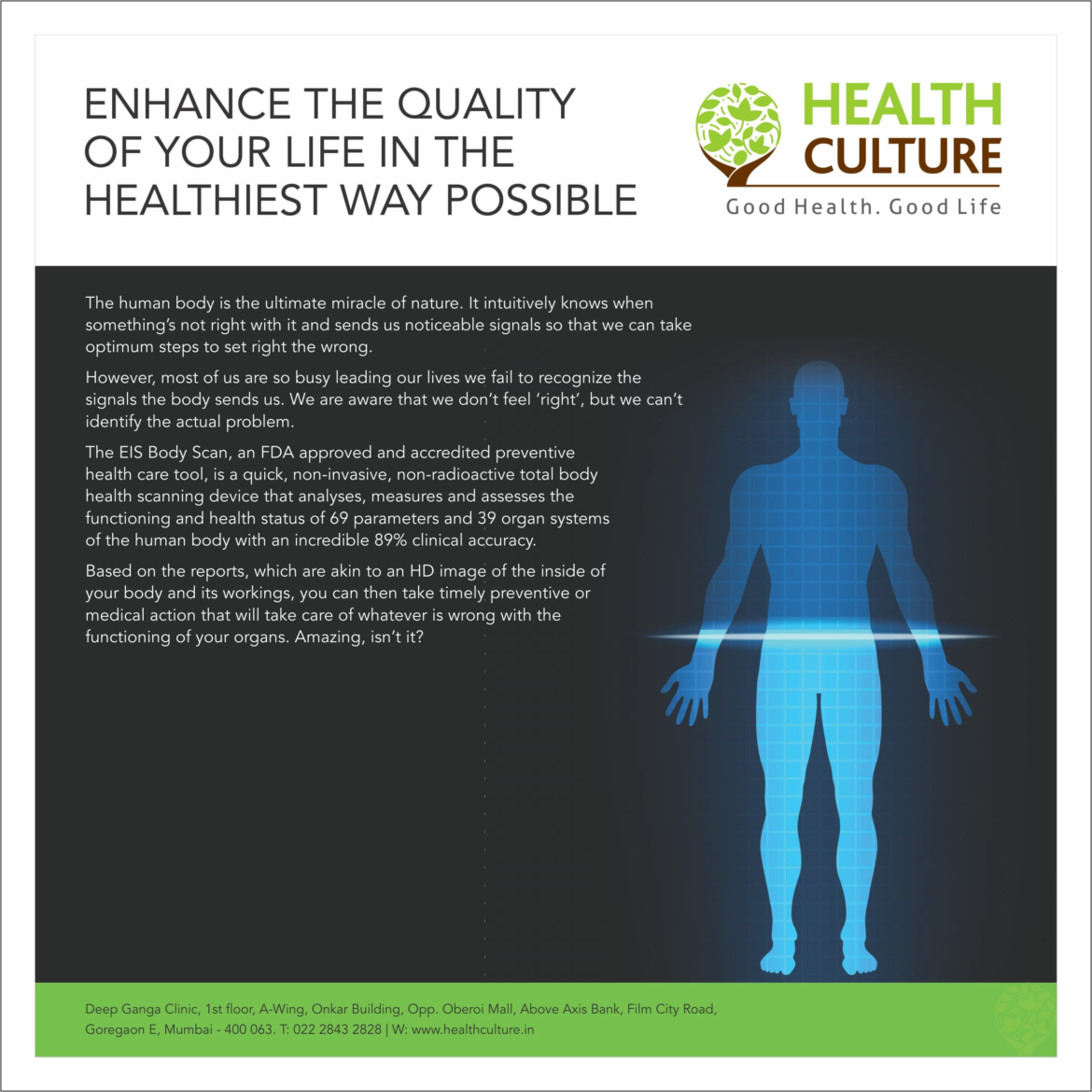 Enhance the Quality of life - Health Culture
